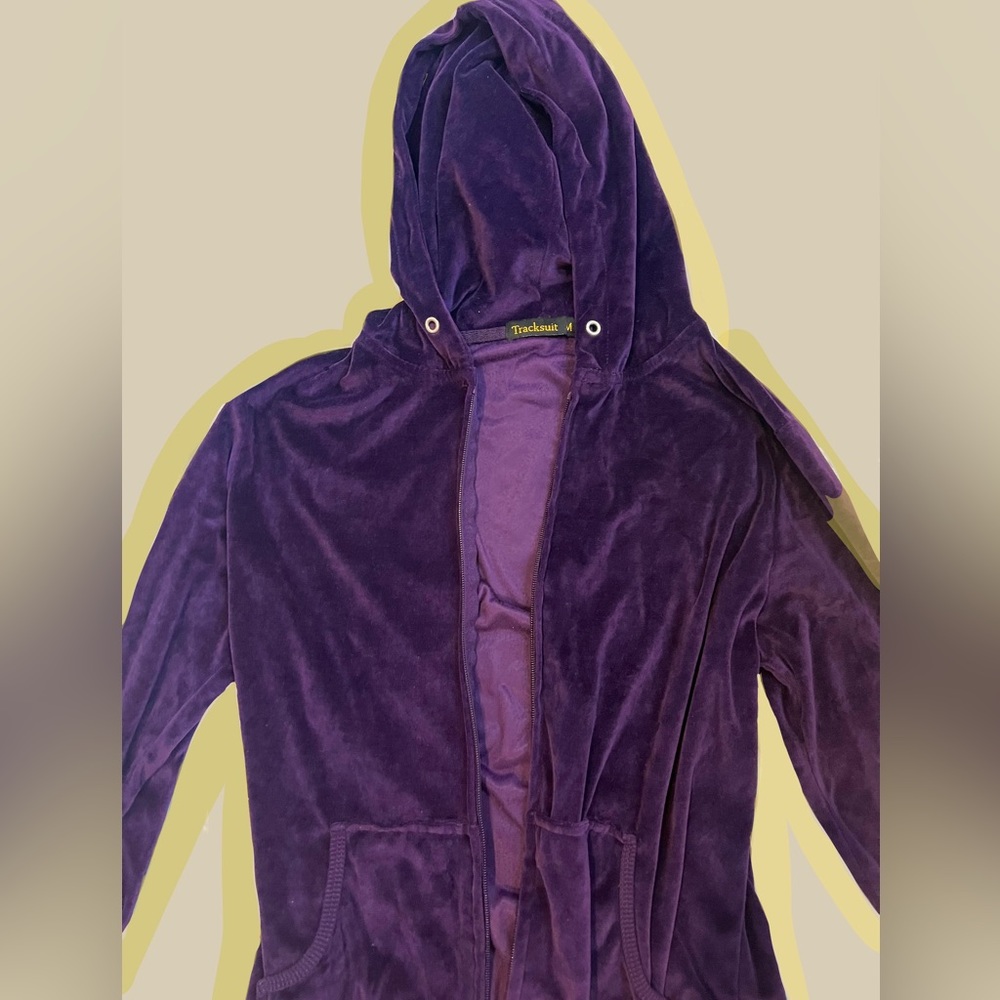 Purple sweatsuit top
